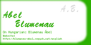 abel blumenau business card